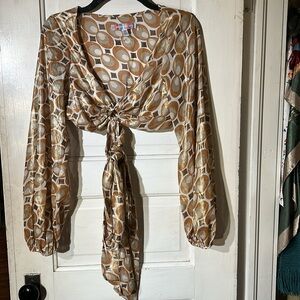 Urban Outfitters 70’s cropped-top blouse